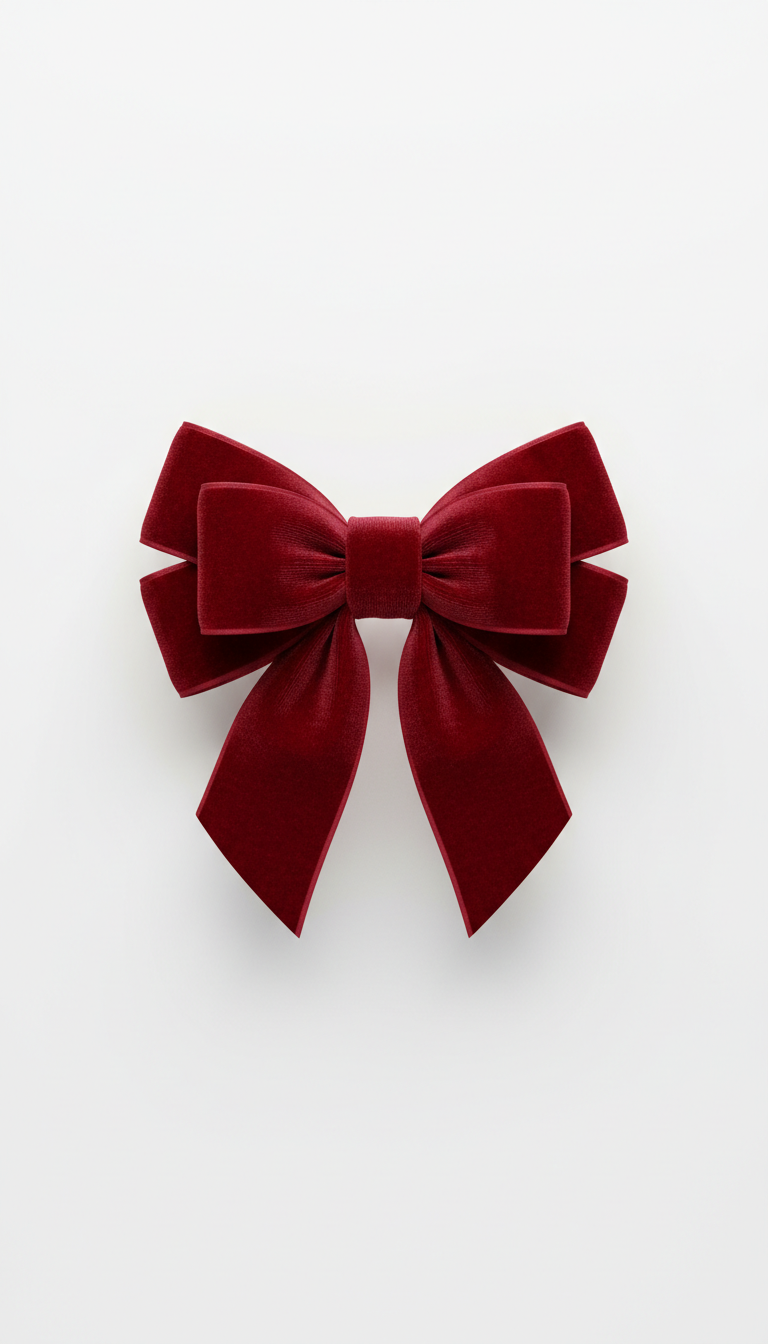 Crimson Velvet Decorative Boot Bow
