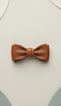 Saddle Brown Leather Boot Bow