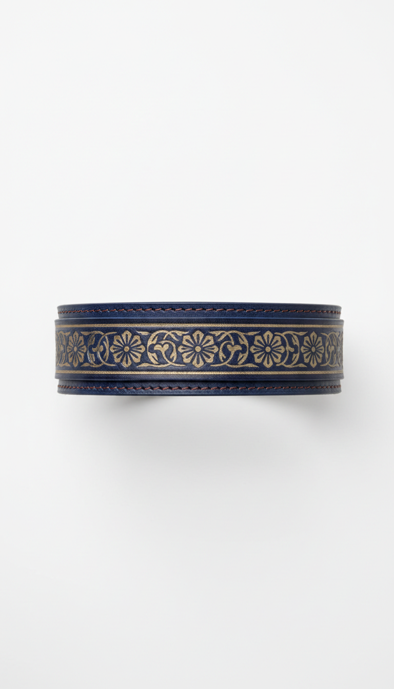 Indigo Ink Leather Hat Band
