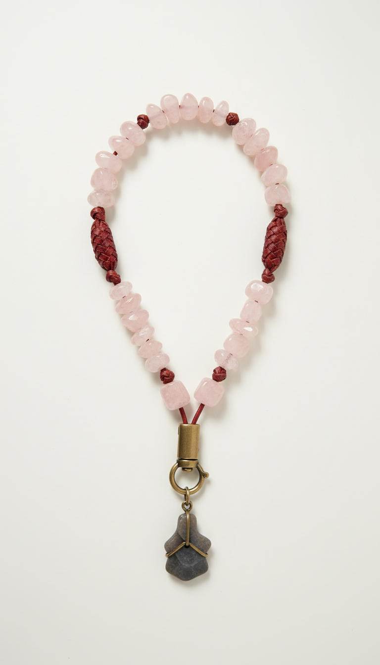 Blush Quartz Artisan Lanyard