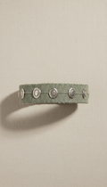 Dusty Sage Hat Band With Silver Accent