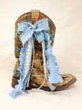 Baby Blue Boot Bow