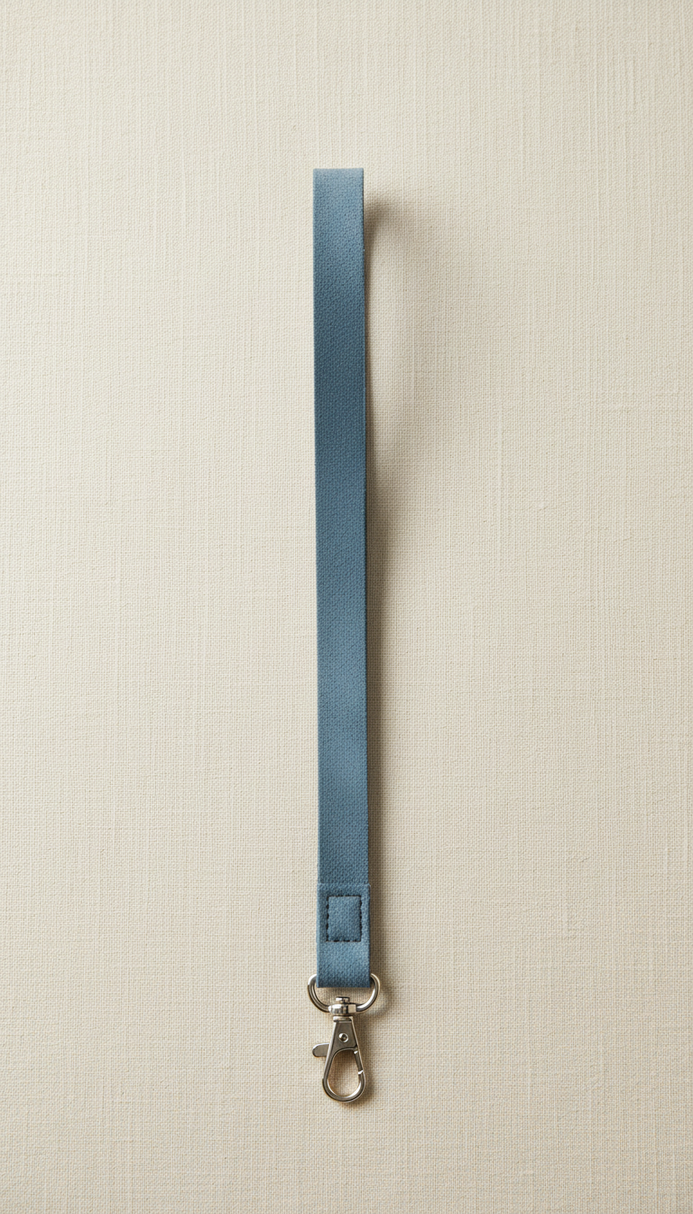 Slate Blue Suede Lanyard